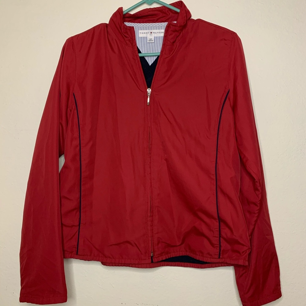 Tommy Hilfiger red zip jacket